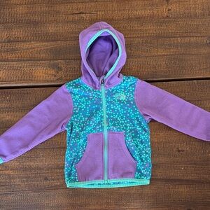 The North Face Kids Purple Hoodie with Blue Accents
